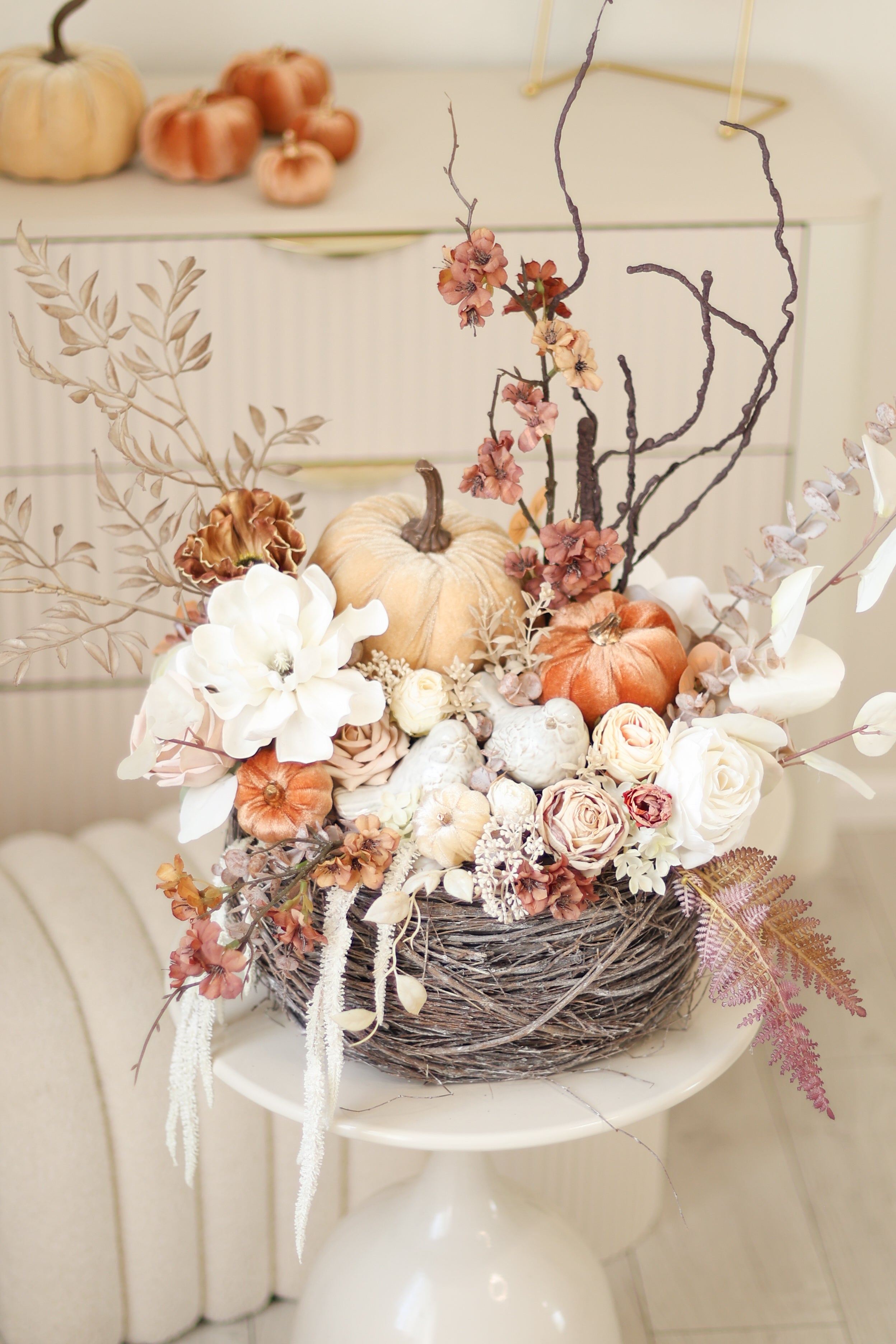 Handmade Fall Decor, Autumn Home Decoration, Rustic Harvest Decor, Thanksgiving Table Decor, Seasonal Home Accent