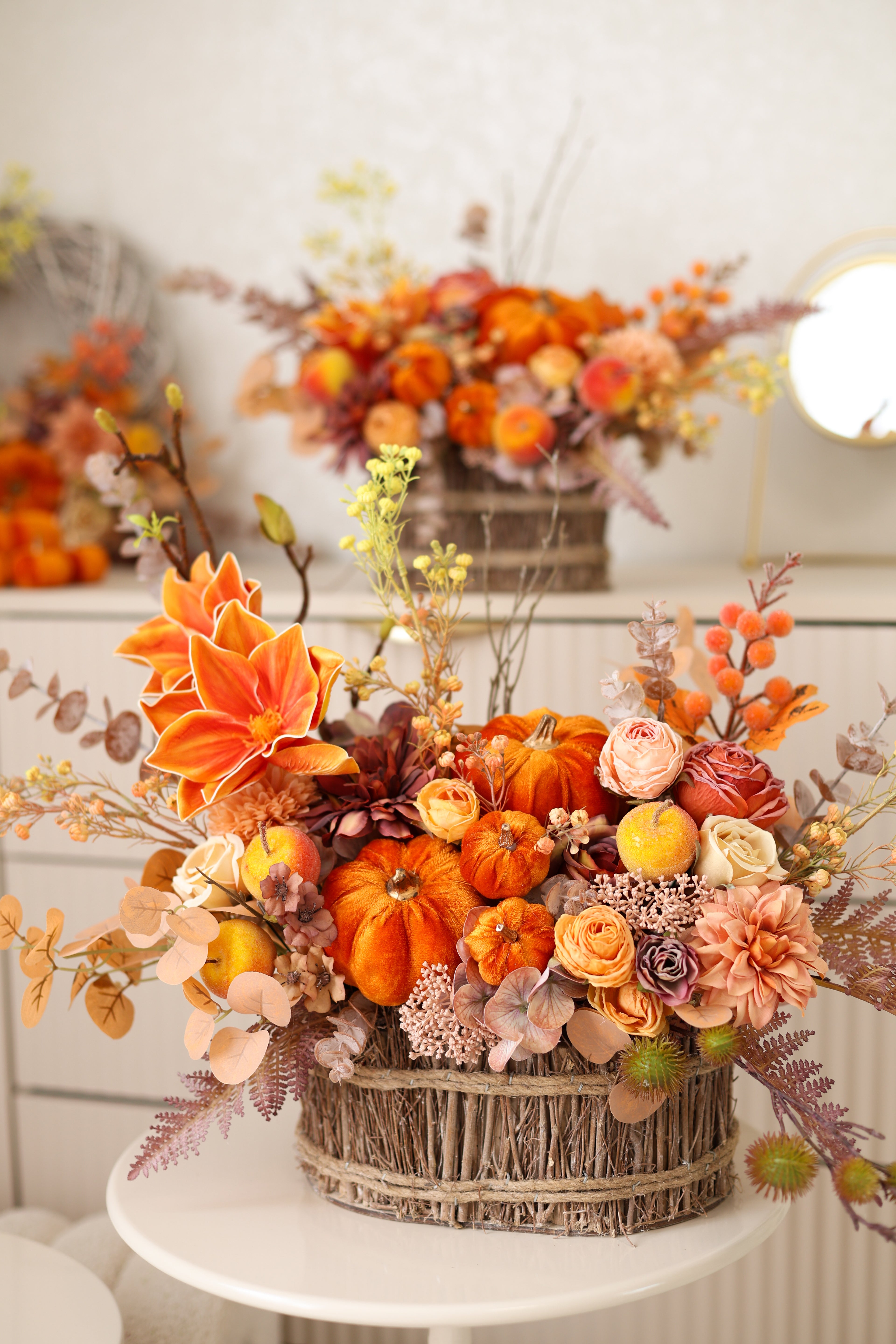 Handmade Fall Decor, Autumn Home Decoration, Rustic Harvest Decor, Thanksgiving Table Decor, Seasonal Home Accent