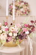 Fall Centerpiece with Two Candle Holders | Autumn Table Decor | Rustic Thanksgiving Centerpiece | Harvest Floral Arrangement