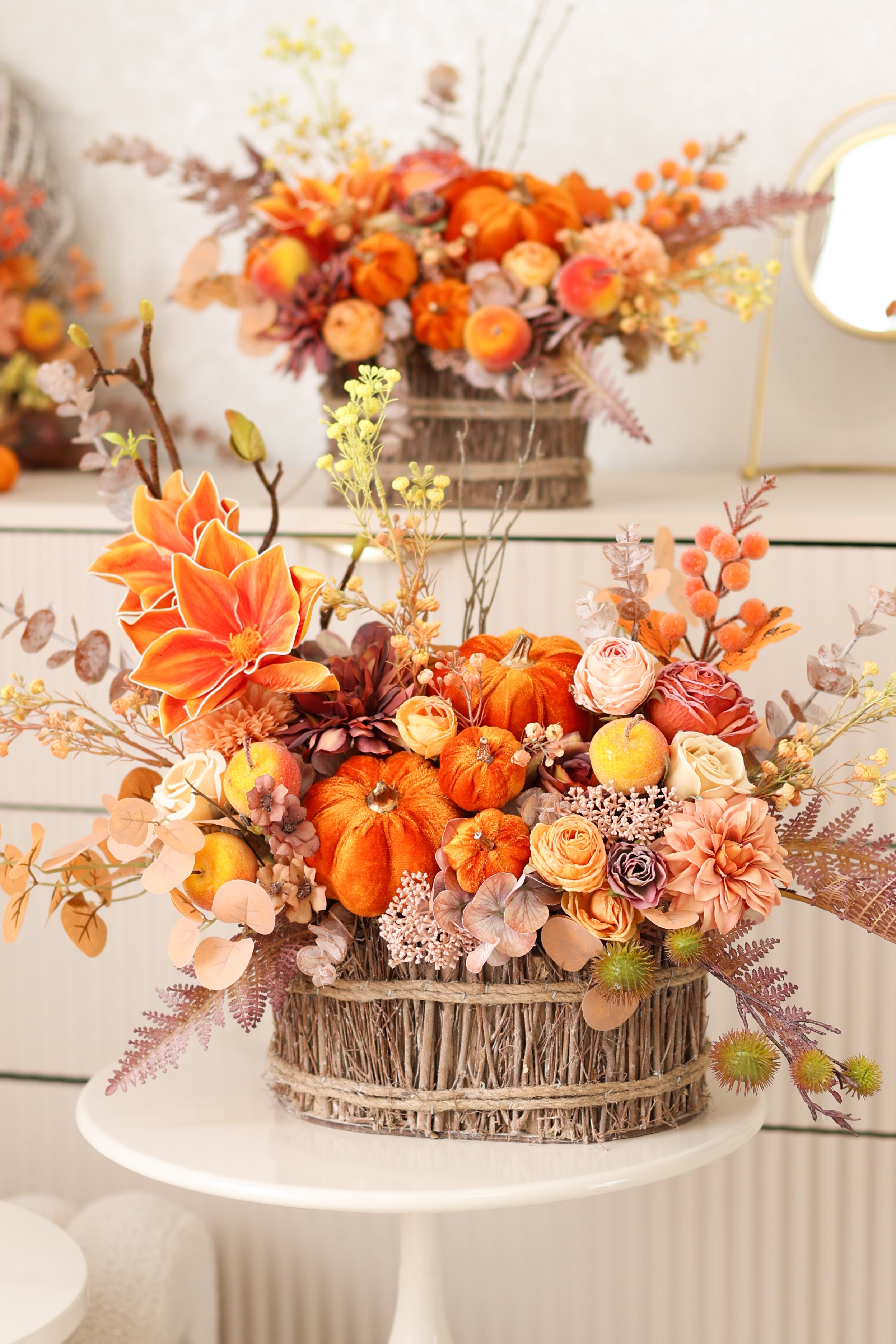 Handmade Fall Decor, Autumn Home Decoration, Rustic Harvest Decor, Thanksgiving Table Decor, Seasonal Home Accent