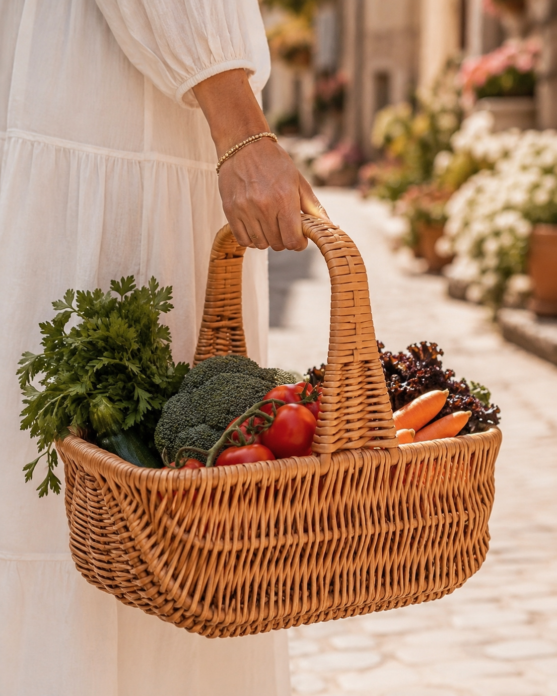 Handmade Willow Wicker Basket: Rustic Picnic, Gift & Storage