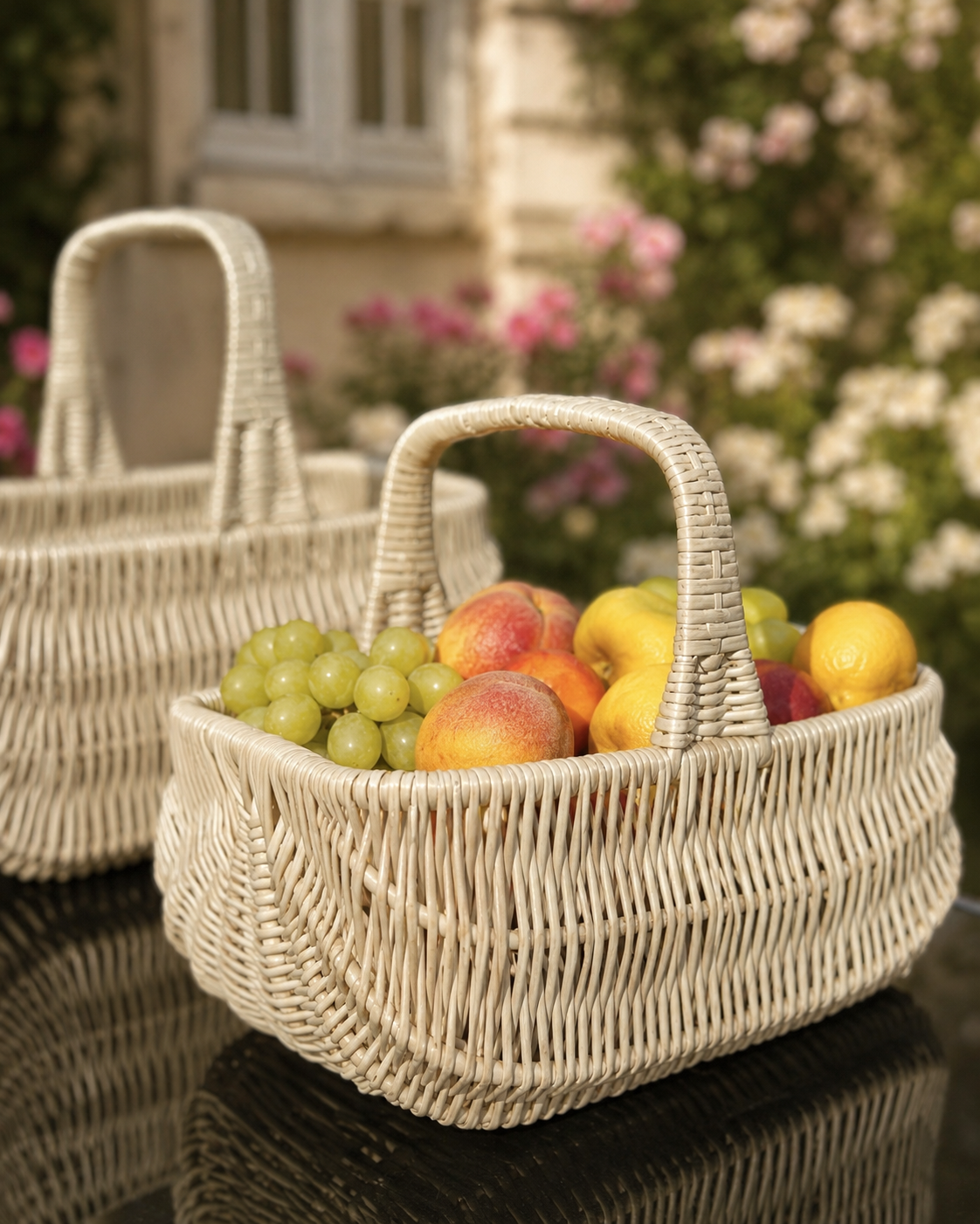 Handmade Willow Wicker Basket: Rustic Picnic, Gift & Storage