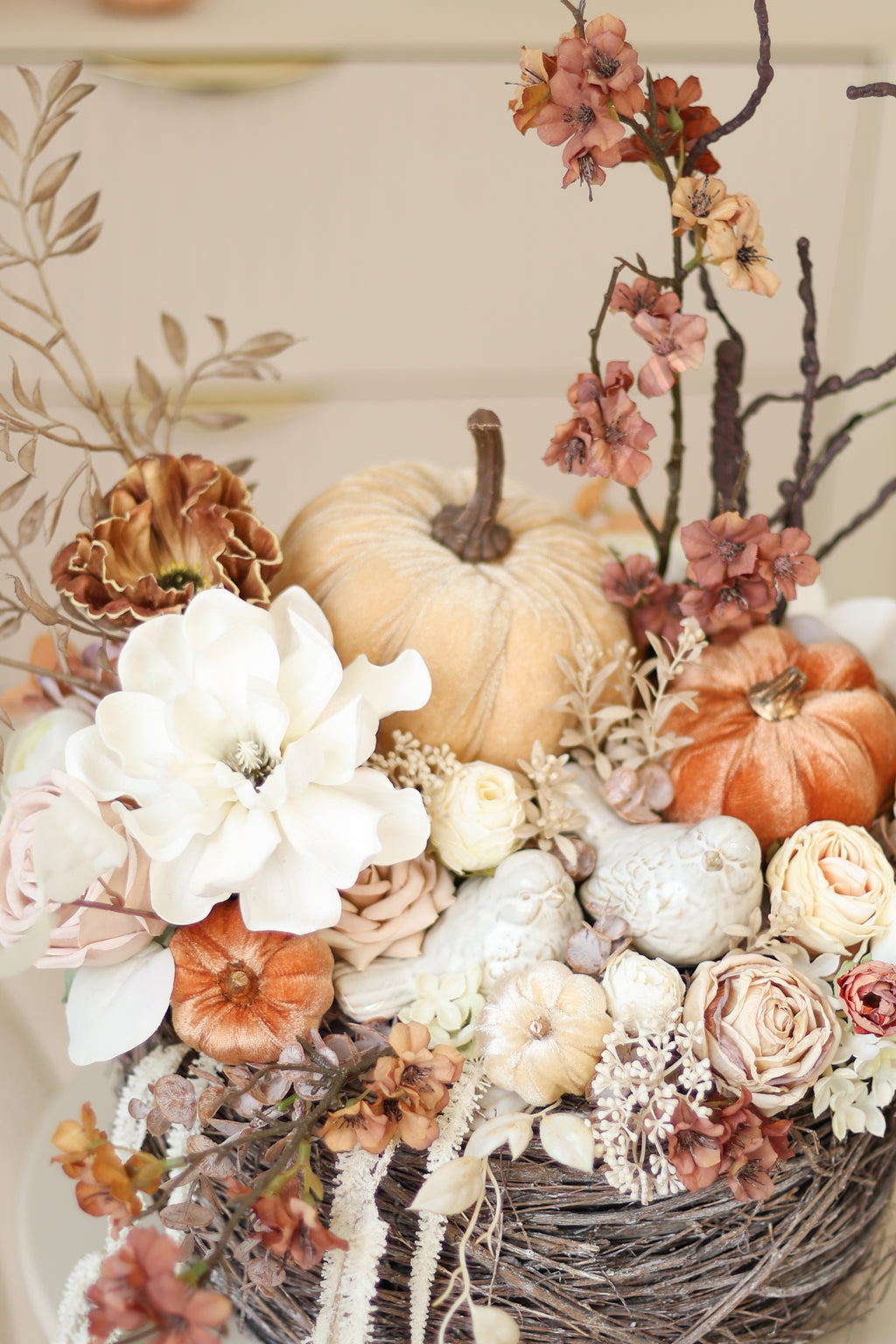 Handmade Fall Decor, Autumn Home Decoration, Rustic Harvest Decor, Thanksgiving Table Decor, Seasonal Home Accent
