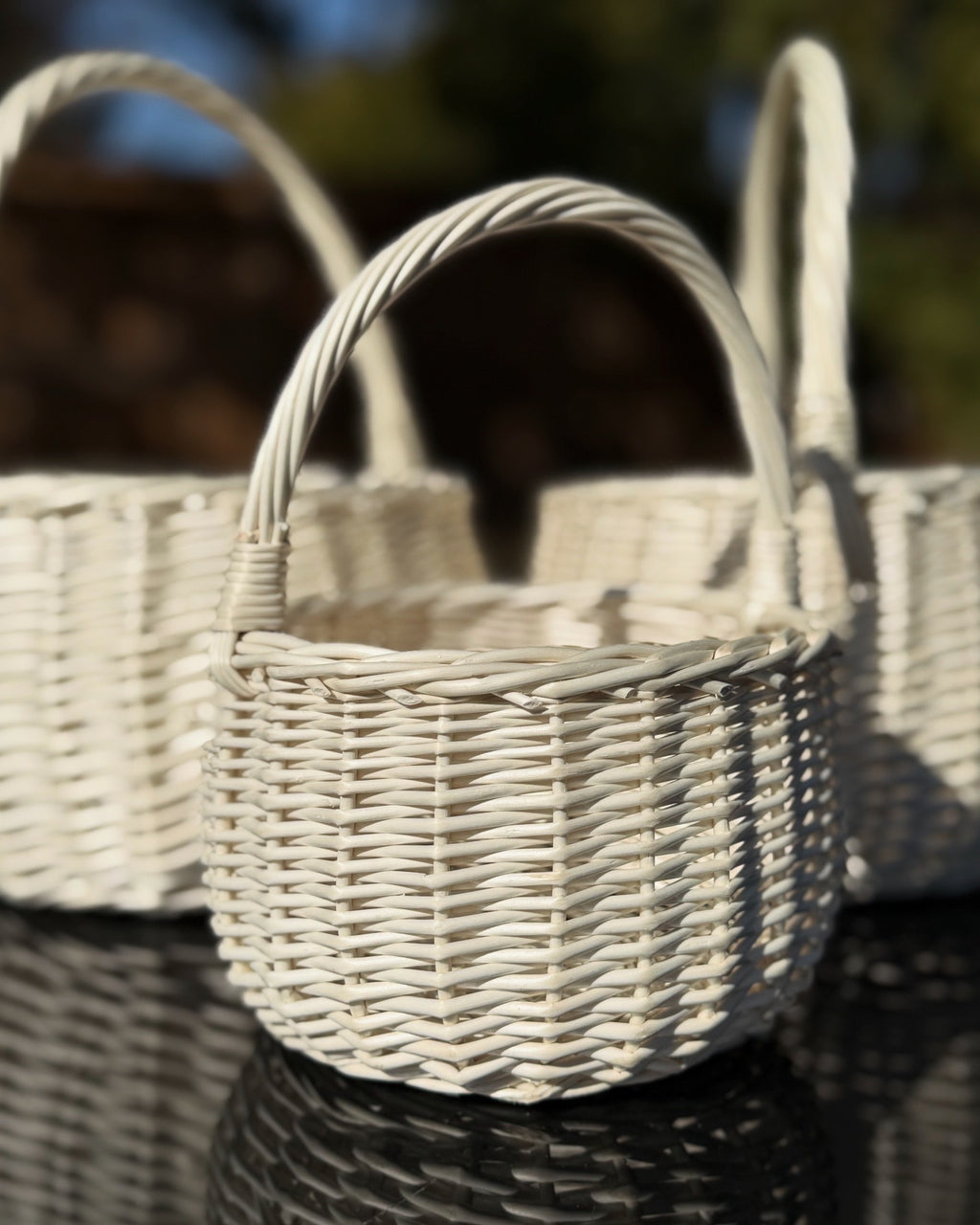 Handwoven Willow Basket with Handle: Rustic Children's Gift Basket
