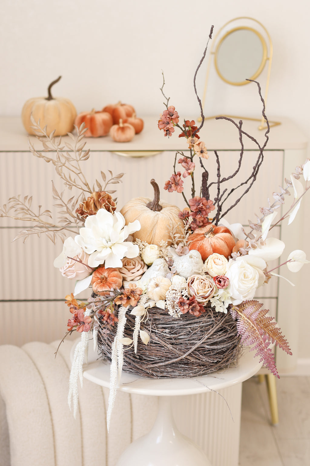 Handmade Fall Decor, Autumn Home Decoration, Rustic Harvest Decor, Thanksgiving Table Decor, Seasonal Home Accent