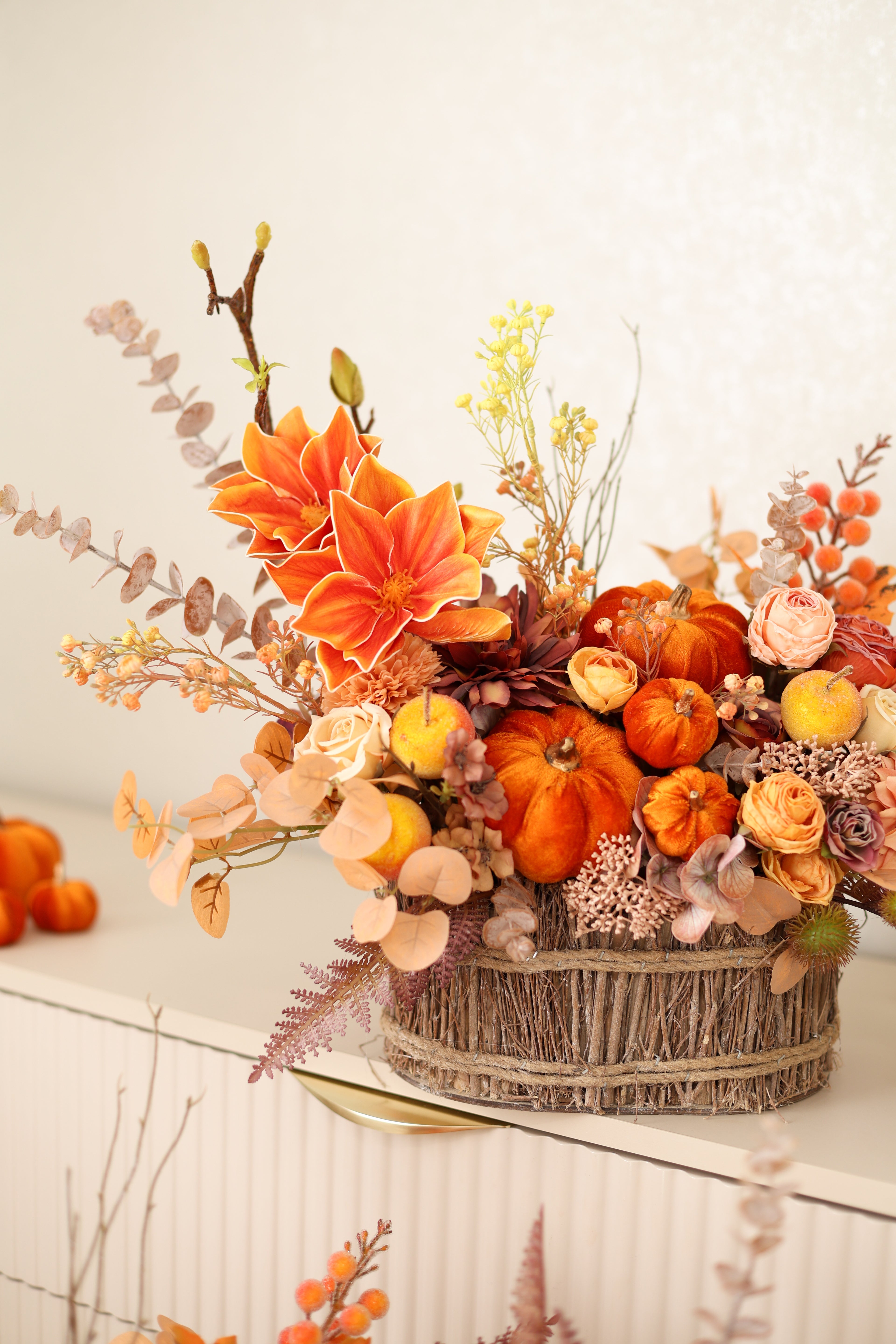 Handmade Fall Decor, Autumn Home Decoration, Rustic Harvest Decor, Thanksgiving Table Decor, Seasonal Home Accent