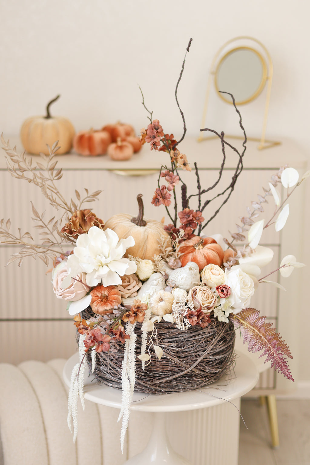 Handmade Fall Decor, Autumn Home Decoration, Rustic Harvest Decor, Thanksgiving Table Decor, Seasonal Home Accent