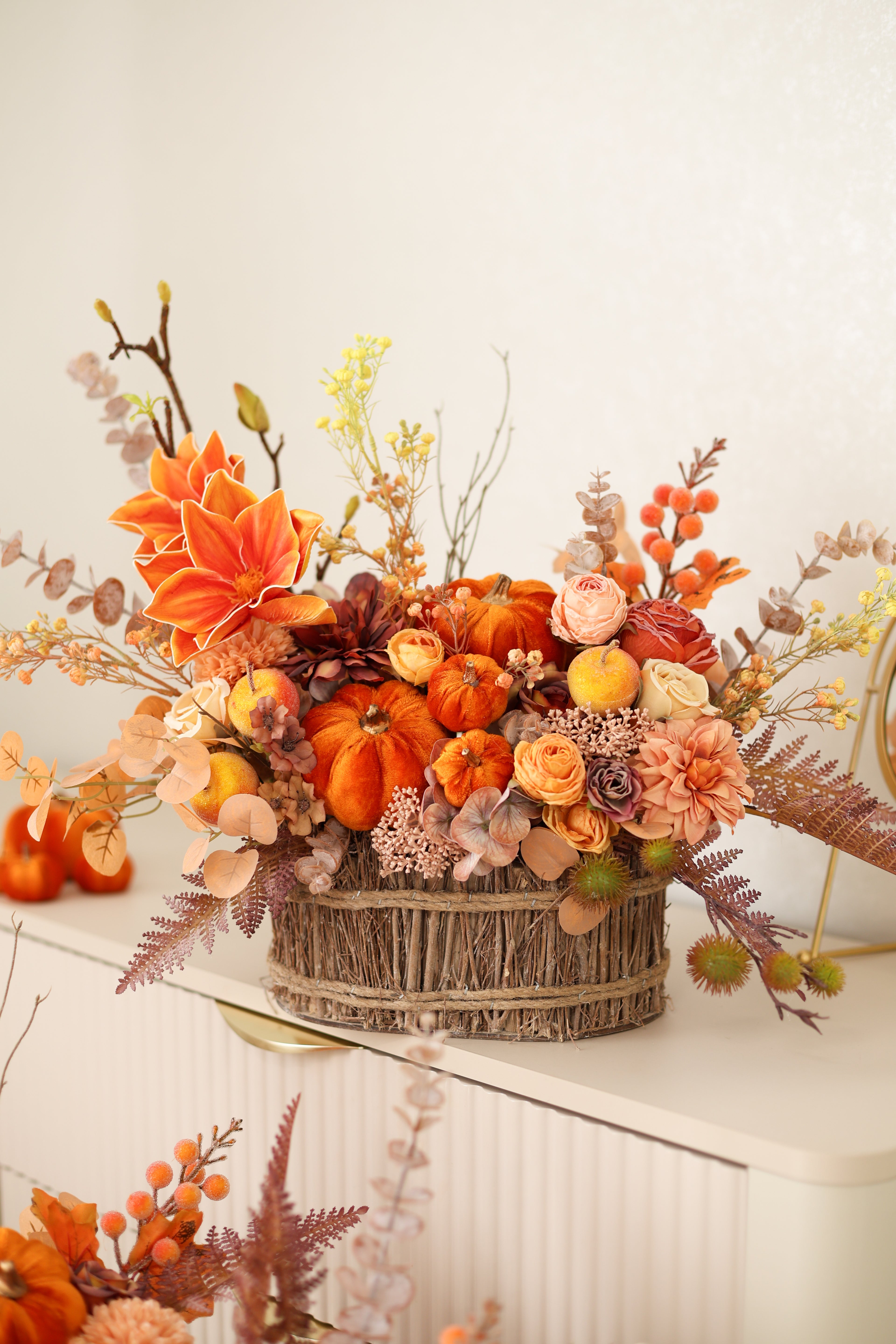 Handmade Fall Decor, Autumn Home Decoration, Rustic Harvest Decor, Thanksgiving Table Decor, Seasonal Home Accent