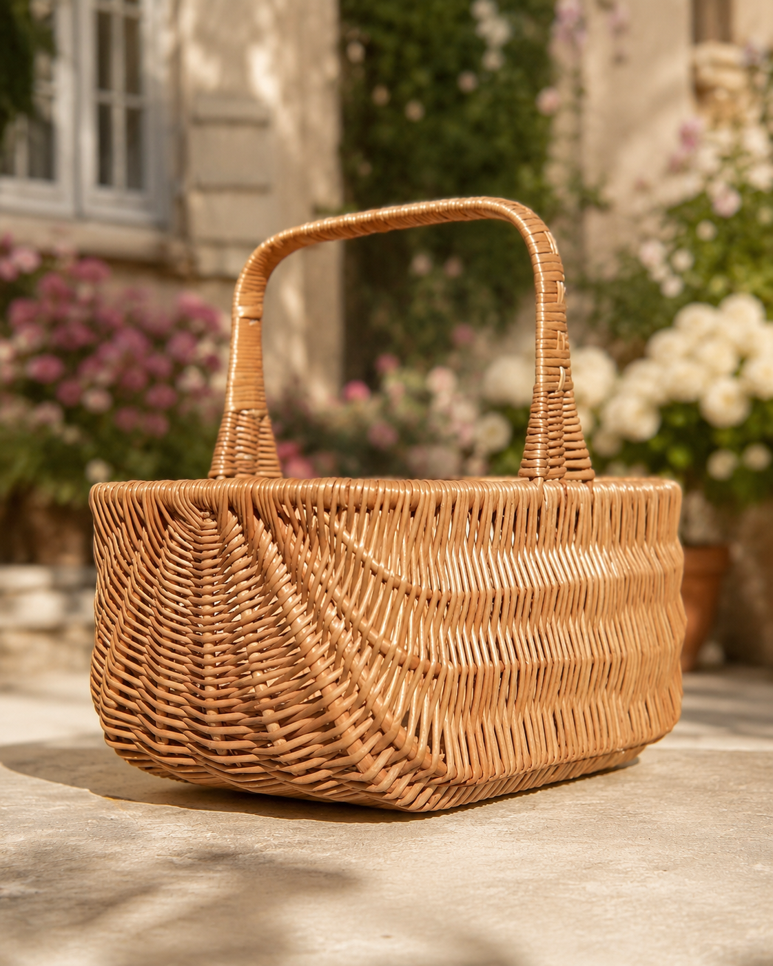 Handmade Willow Wicker Basket: Rustic Picnic, Gift & Storage