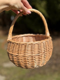 Handwoven Willow Basket with Handle: Rustic Children's Gift Basket
