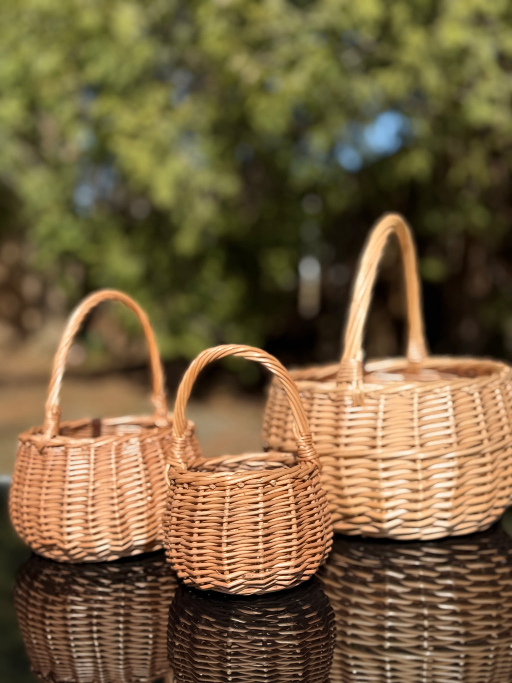 Handwoven Willow Basket with Handle: Rustic Children's Gift Basket