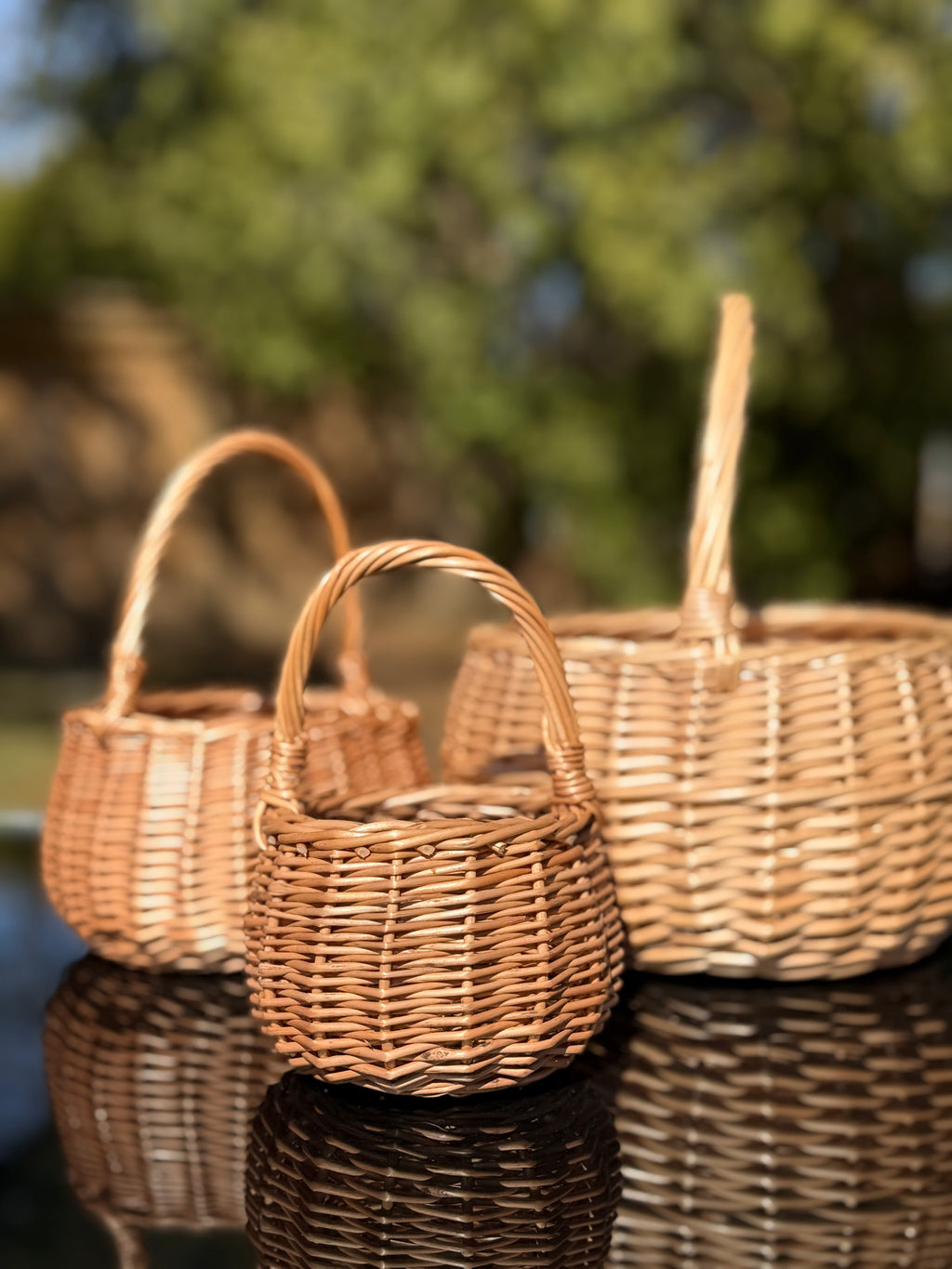 Handwoven Willow Basket with Handle: Rustic Children's Gift Basket