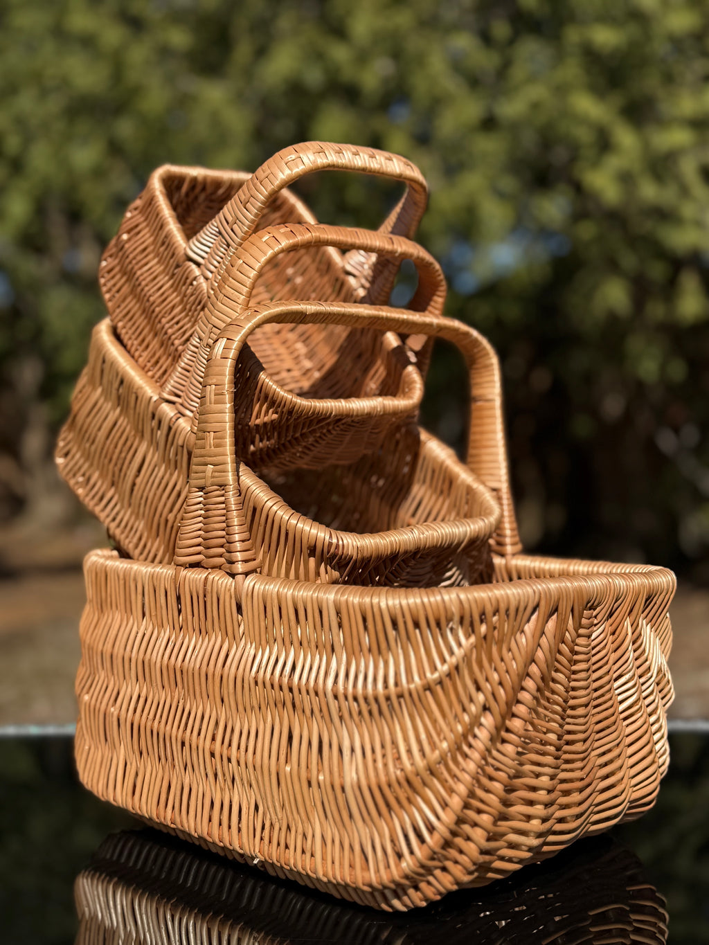 Handmade Willow Wicker Basket: Rustic Picnic, Gift & Storage