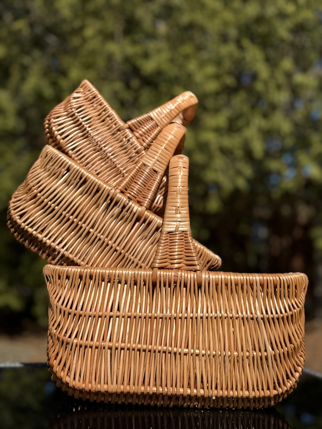 Handmade Willow Wicker Basket: Rustic Picnic, Gift & Storage