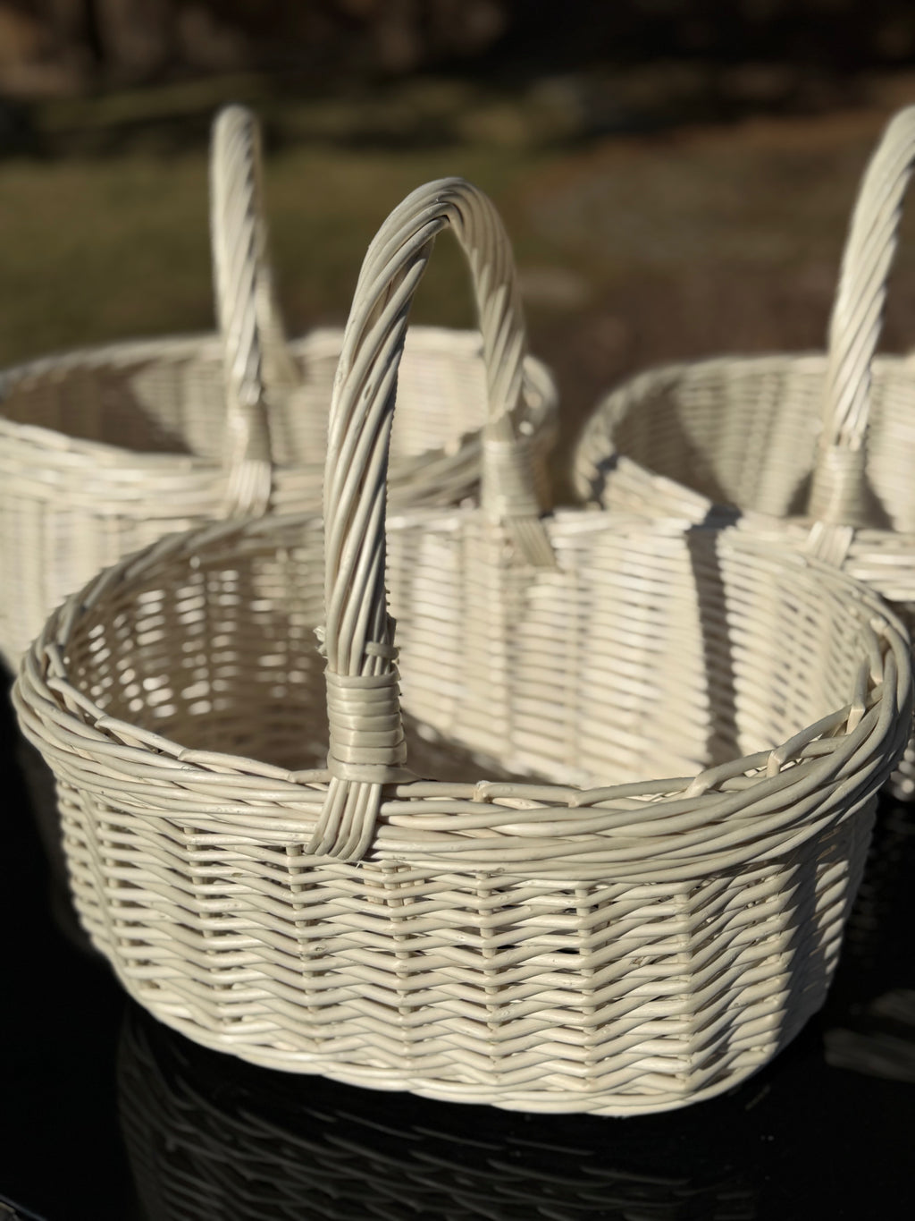 Handwoven Oval Willow Baskets