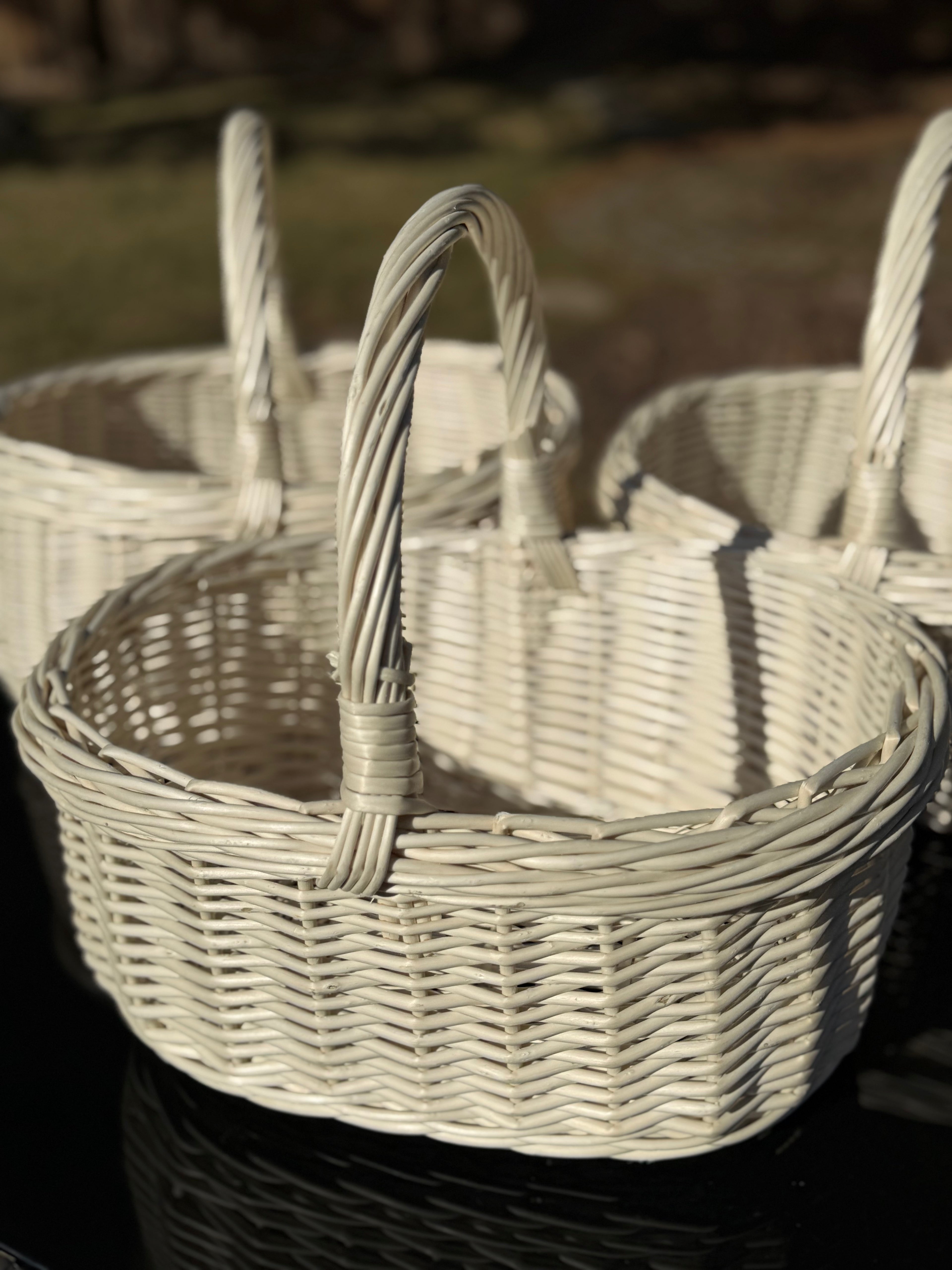 Handwoven Oval Willow Baskets
