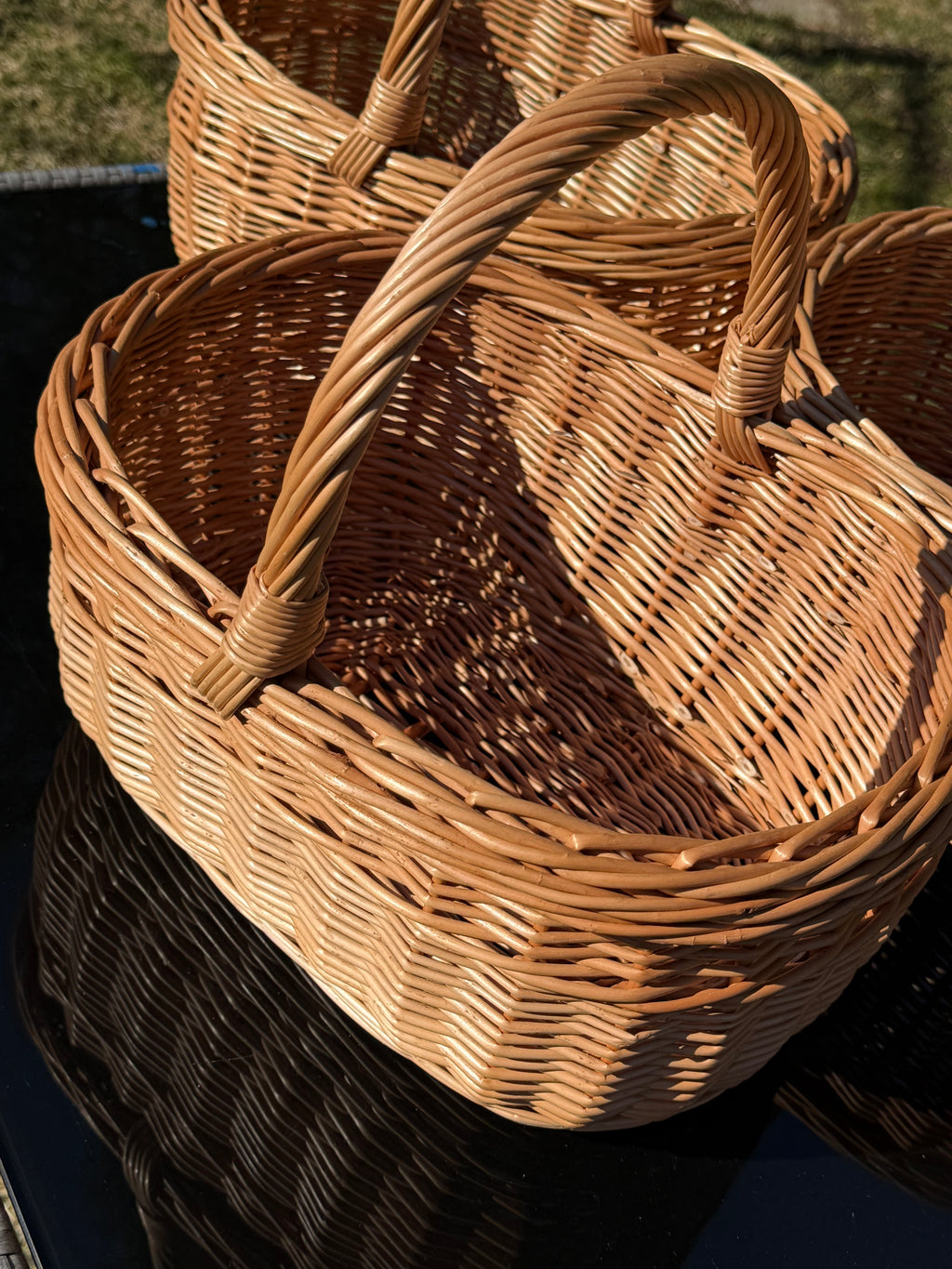 Handwoven Oval Willow Baskets