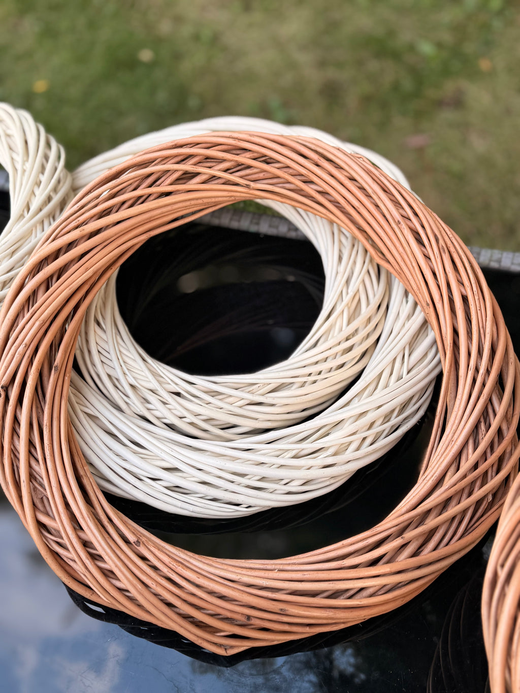 Handwoven Willow Wreath Base: Natural Wicker DIY Craft Rings