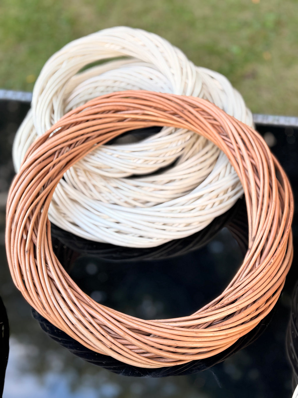 Handwoven Willow Wreath Base: Natural Wicker DIY Craft Rings