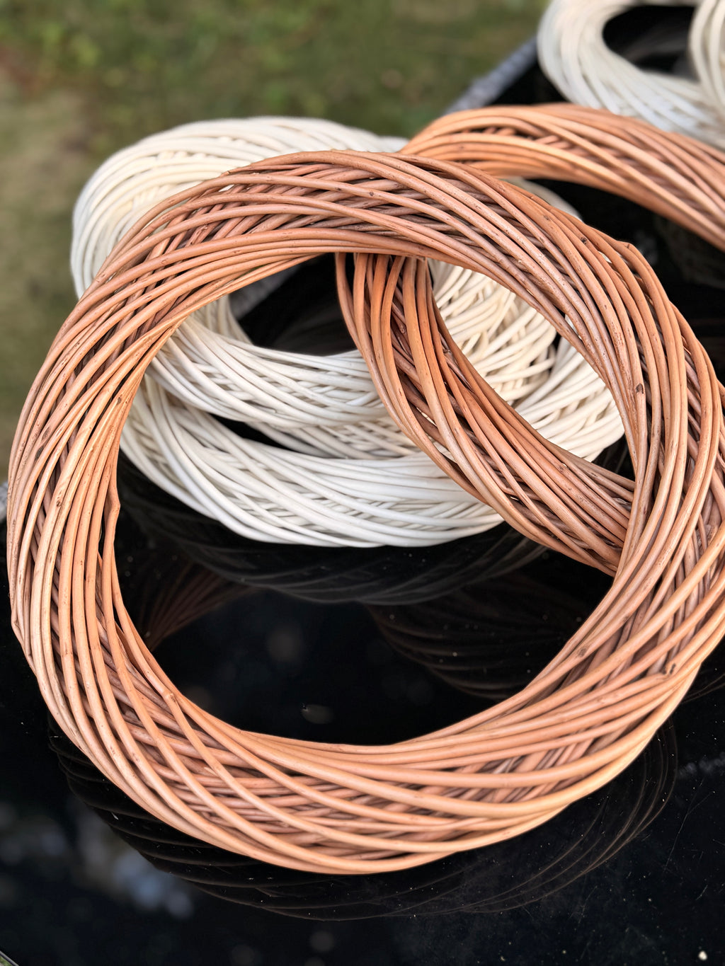 Handwoven Willow Wreath Base: Natural Wicker DIY Craft Rings
