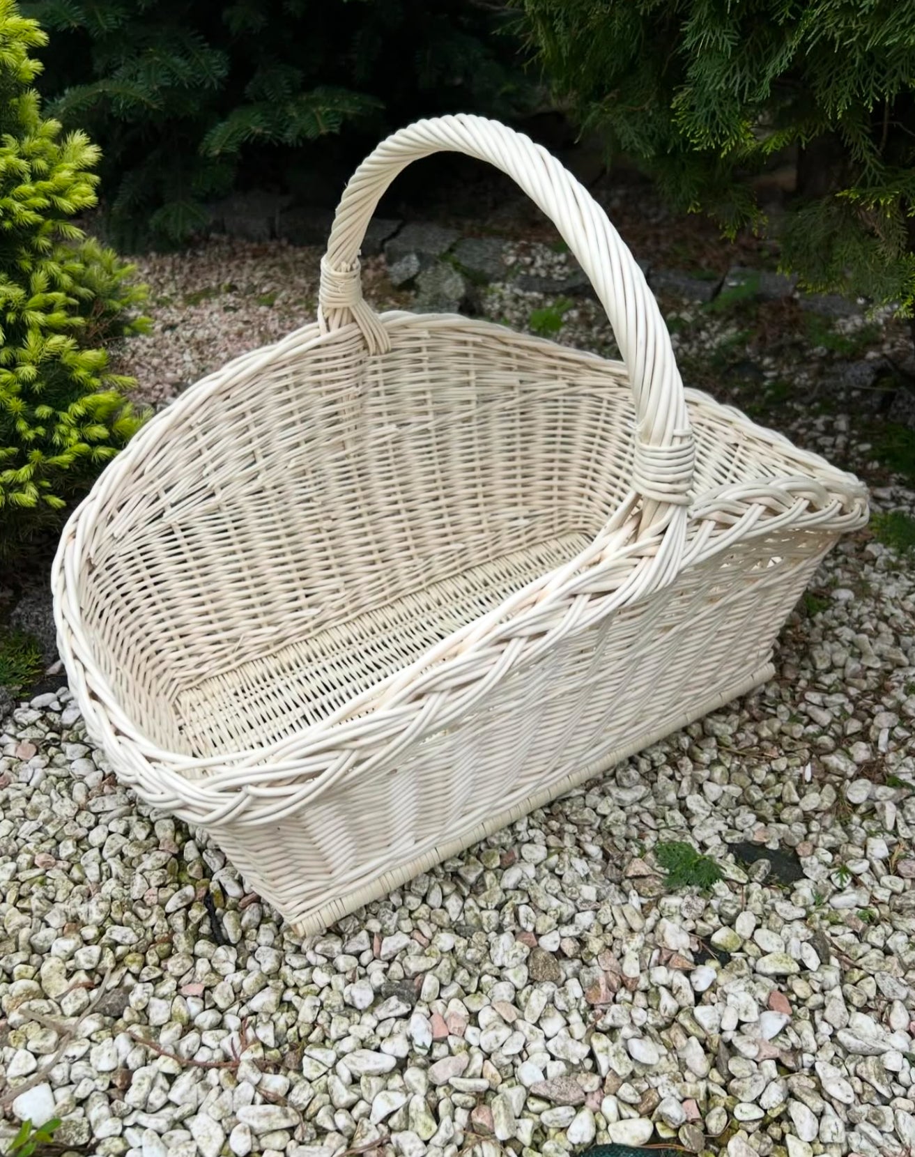 Handmade Willow Fireplace Basket: Rustic Log Holder, Farmhouse Decor
