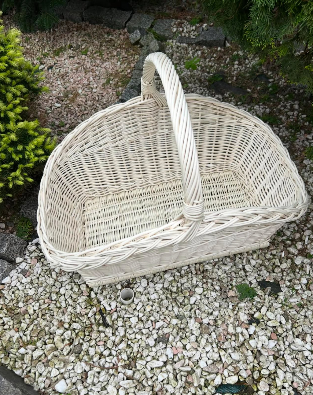 Handmade Willow Fireplace Basket: Rustic Log Holder, Farmhouse Decor