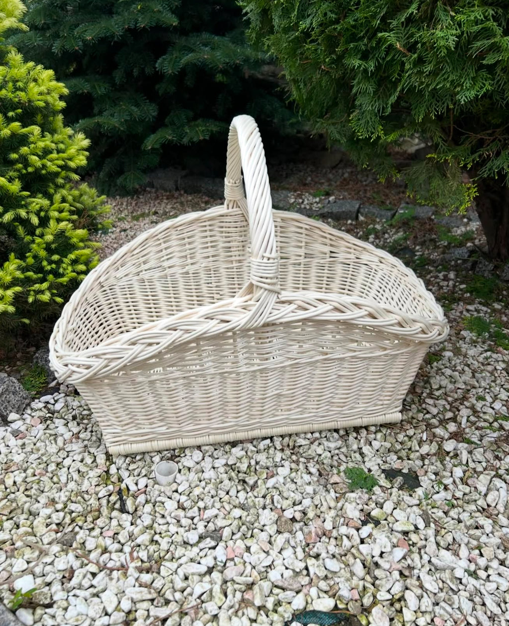 Handmade Willow Fireplace Basket: Rustic Log Holder, Farmhouse Decor