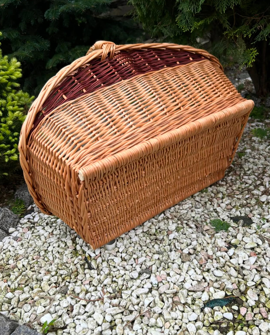 Handmade Willow Fireplace Basket: Rustic Log Holder, Farmhouse Decor