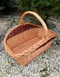 Handmade Willow Fireplace Basket: Rustic Log Holder, Farmhouse Decor
