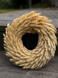 Handmade Natural Wheat Wreath: Rustic Farmhouse Door Decor