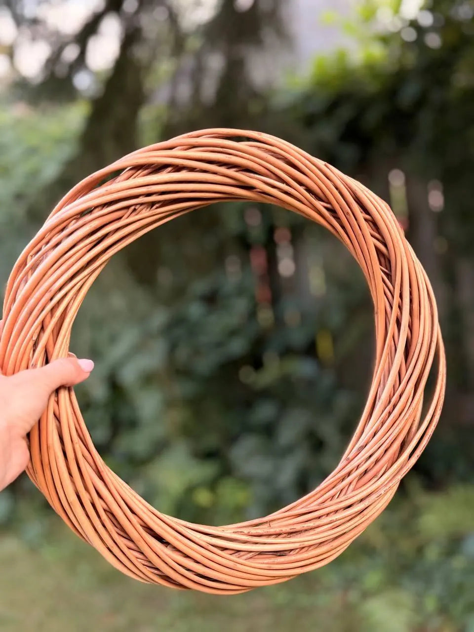 Handwoven Willow Wreath Base: Natural Wicker DIY Craft Rings