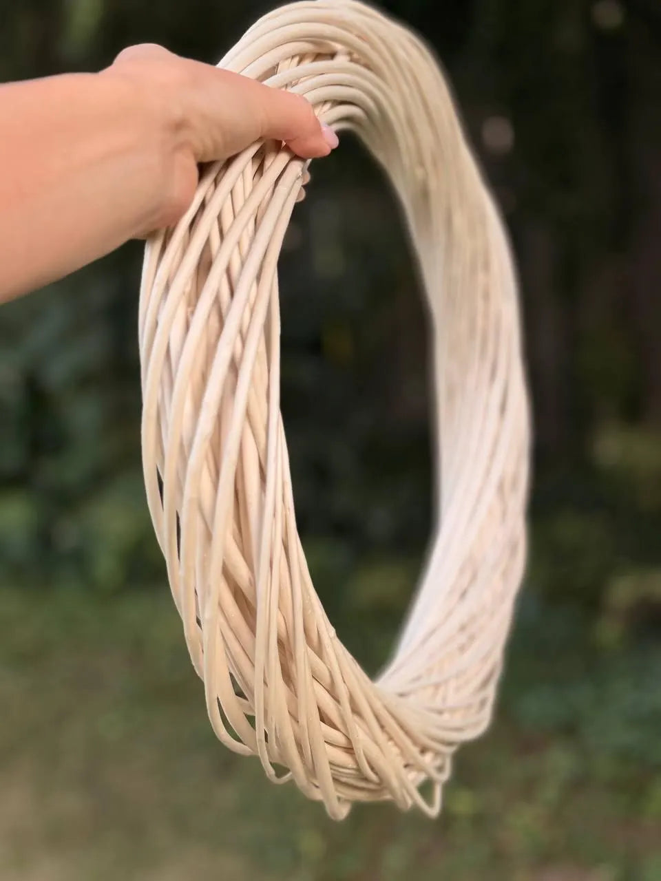 Handwoven Willow Wreath Base: Natural Wicker DIY Craft Rings