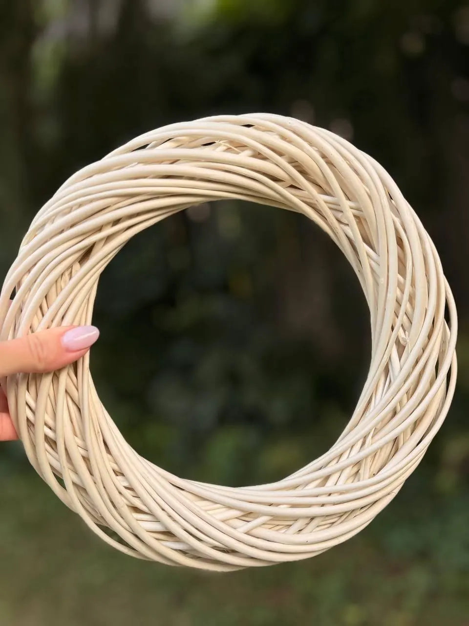 Handwoven Willow Wreath Base: Natural Wicker DIY Craft Rings