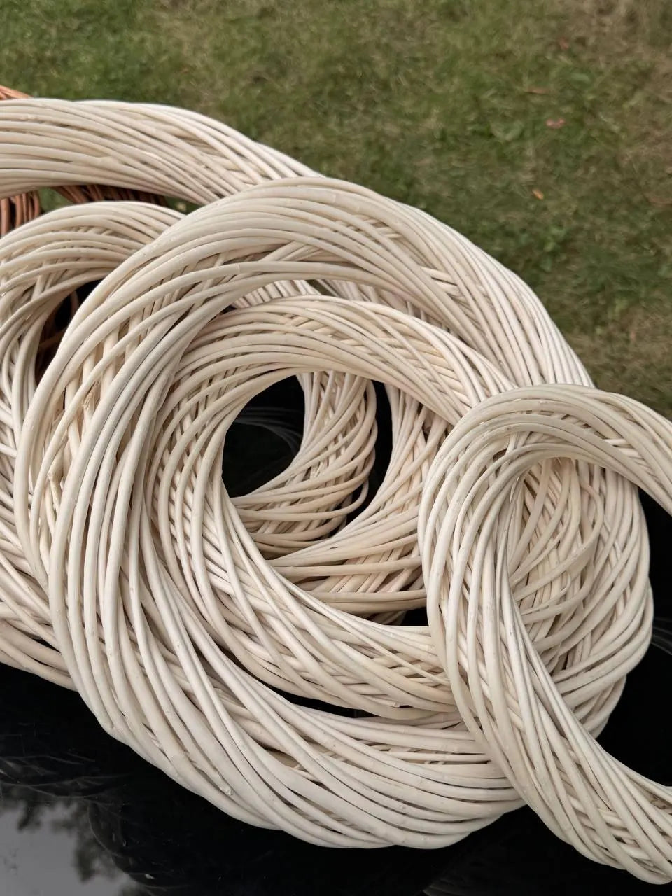 Handwoven Willow Wreath Base: Natural Wicker DIY Craft Rings