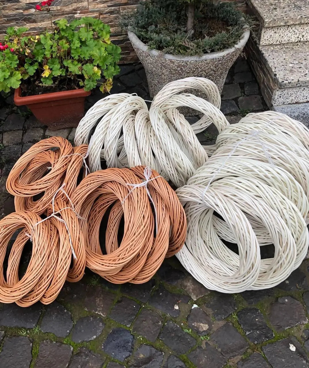 Handwoven Willow Wreath Base: Natural Wicker DIY Craft Rings