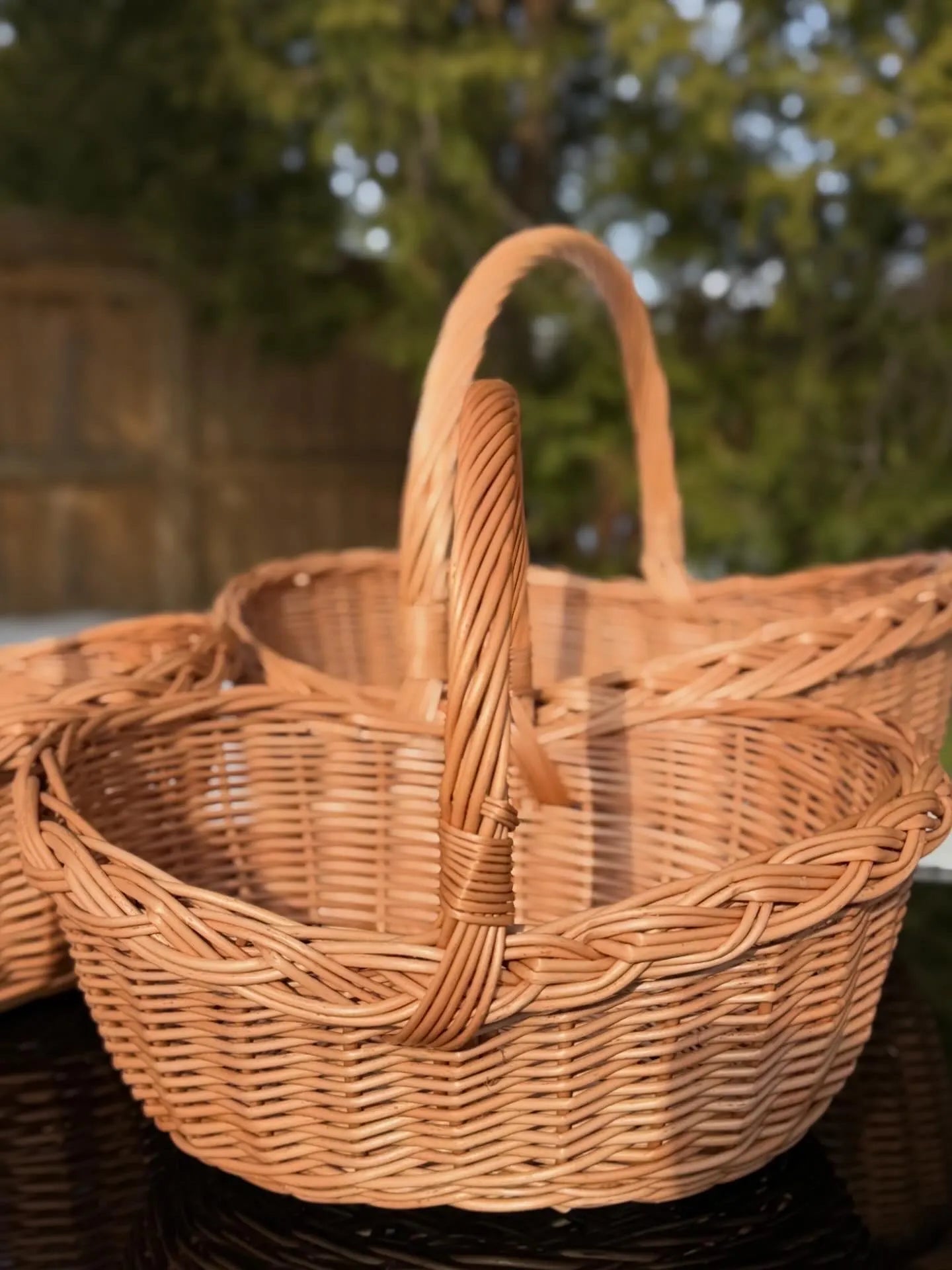 Handmade Wicker Basket: Boat-Shaped Willow Storage, Braided Rim