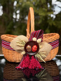 Handwoven Willow Basket – Ethno Style Ukrainian Decor, Rustic Farmhouse Easter Basket