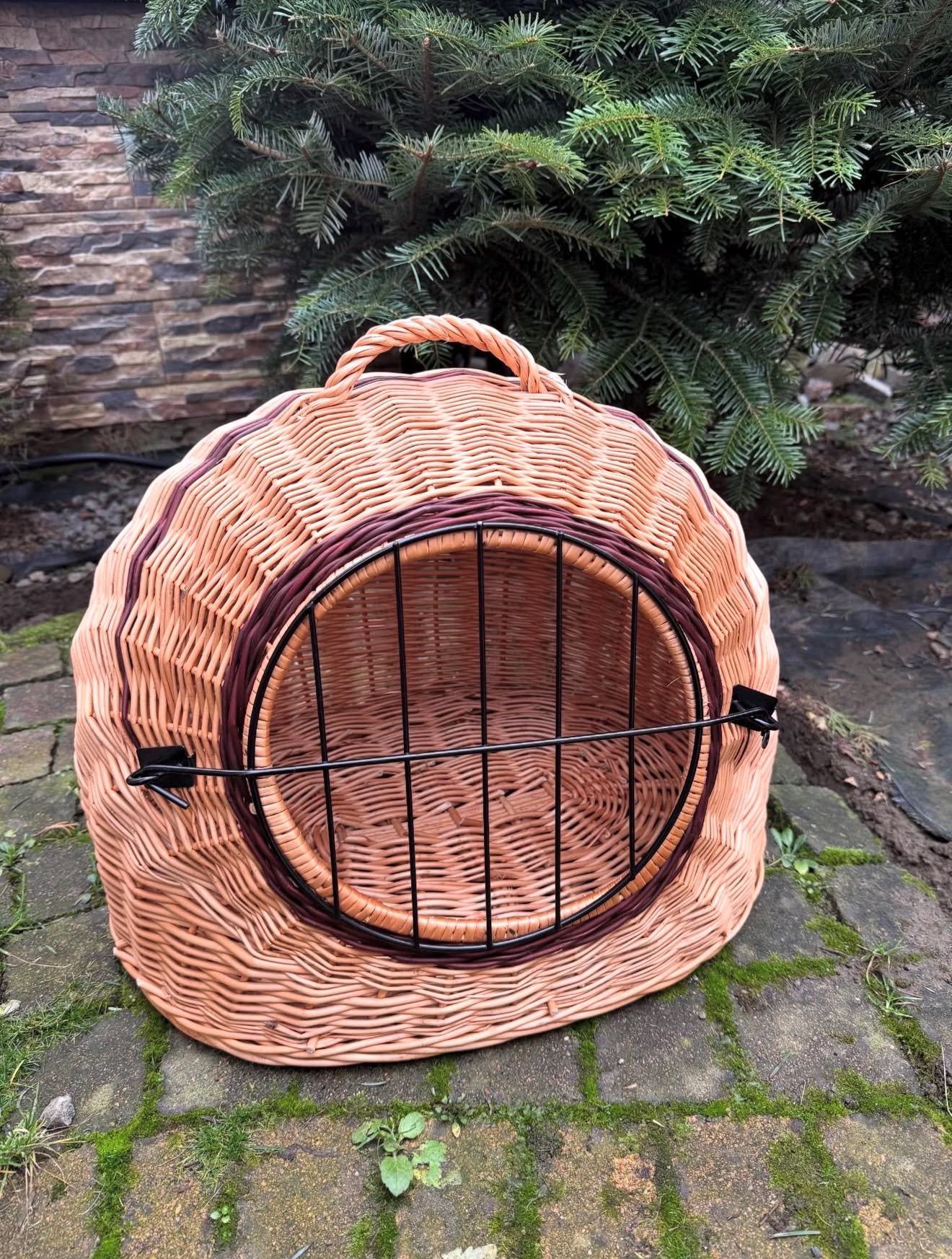 Handwoven Wicker Pet House | Natural Willow Cat Bed | Cozy Pet Hideaway | Small Dog House | Handmade Pet Furniture