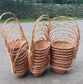 Set of 10 Willow Flower Arrangement Baskets | Large Wicker Floral Display Baskets | Florist Baskets for Flower Shops & Events