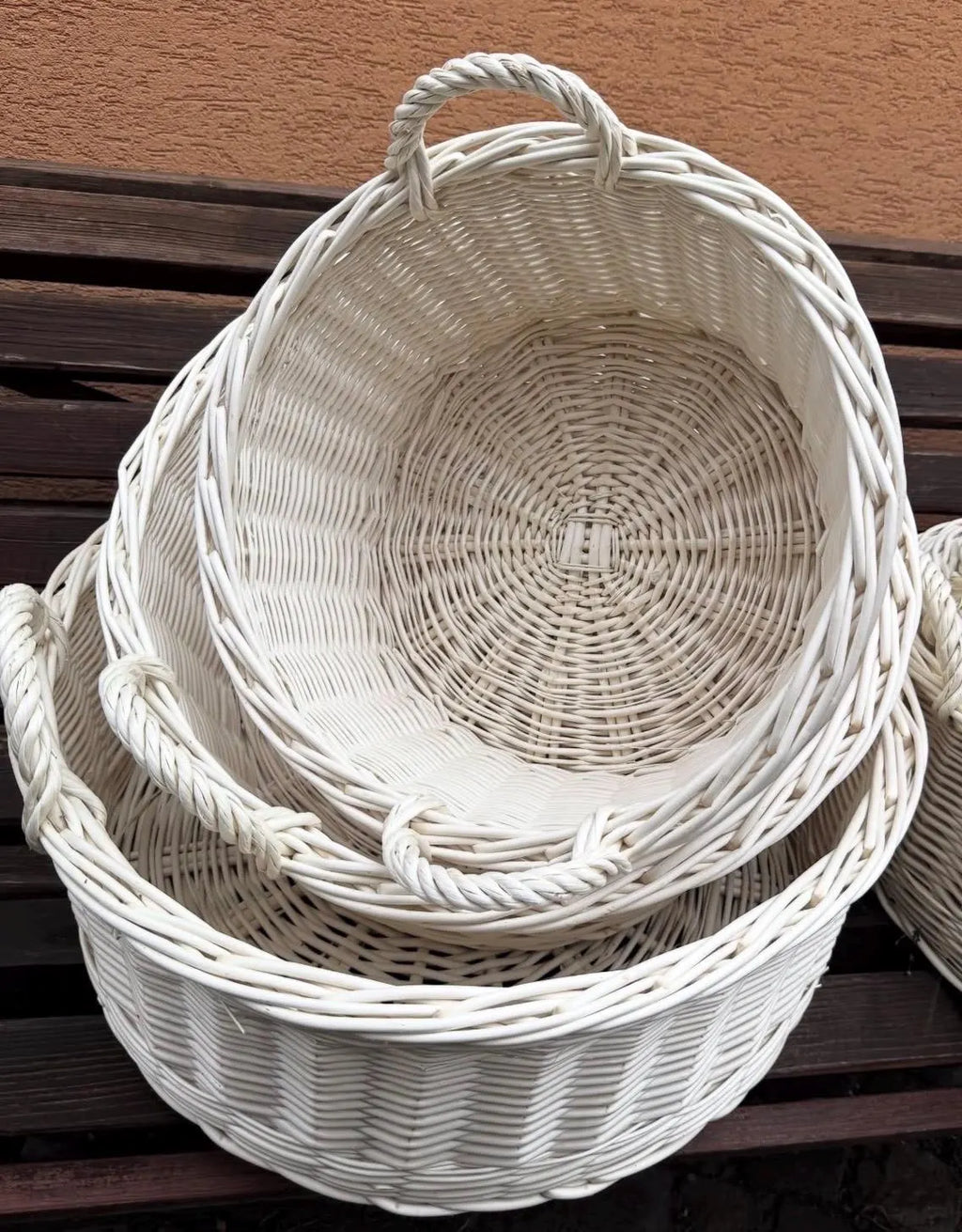 Large Willow Florist Baskets Set – Handwoven Floral Arrangement Baskets for Flowers, Wedding Decor, Farmhouse Display
