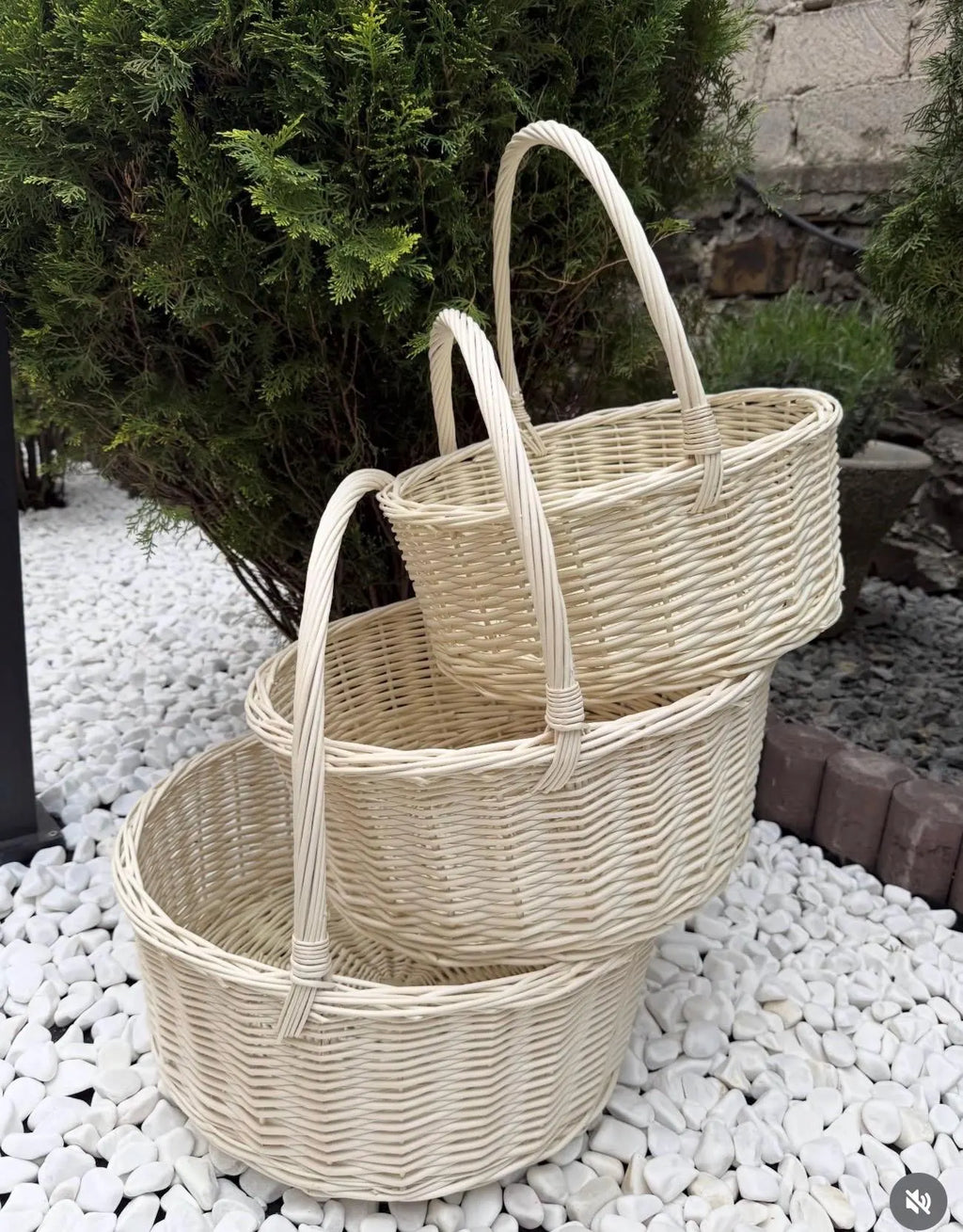 Large Willow Florist Baskets Set – Handwoven Floral Arrangement Baskets for Flowers, Wedding Decor, Farmhouse Display