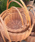 Large Willow Florist Baskets Set – Handwoven Floral Arrangement Baskets for Flowers, Wedding Decor, Farmhouse Display